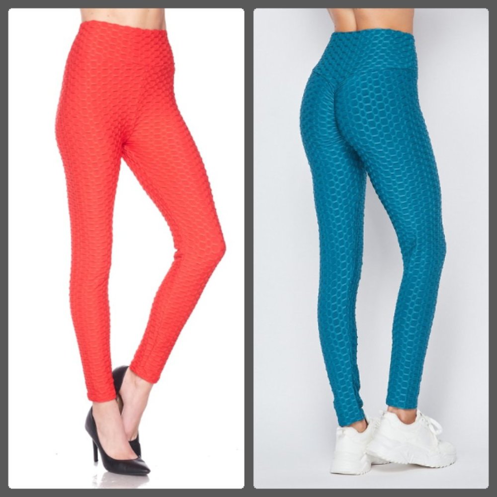 FINAL $ 8 New Red Brazilian Butt lift Scrunch Leggings High